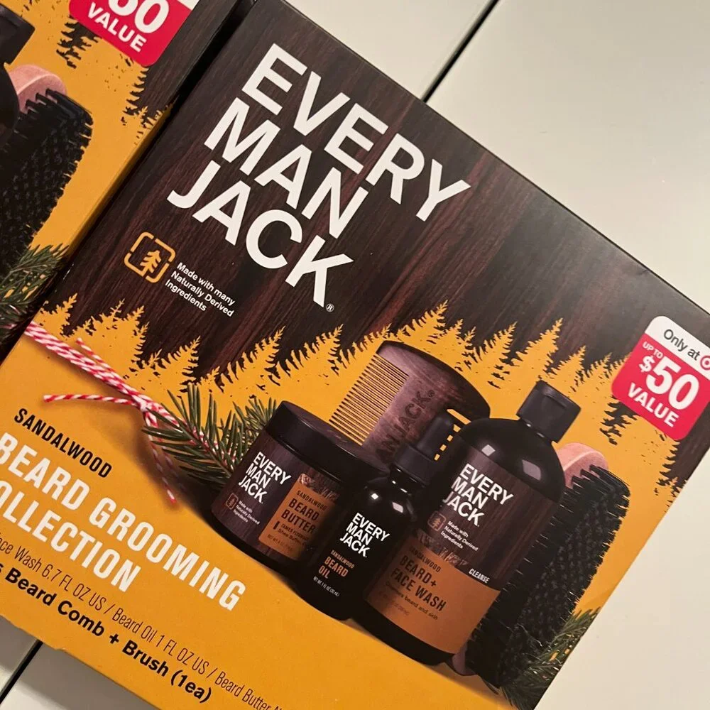 Every‎ Man Jack Sandalwood Beard Grooming Sets (TWO Sets) (new) h/x